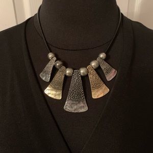 Gold and silver necklace